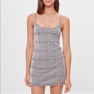 Bershka check overall dress